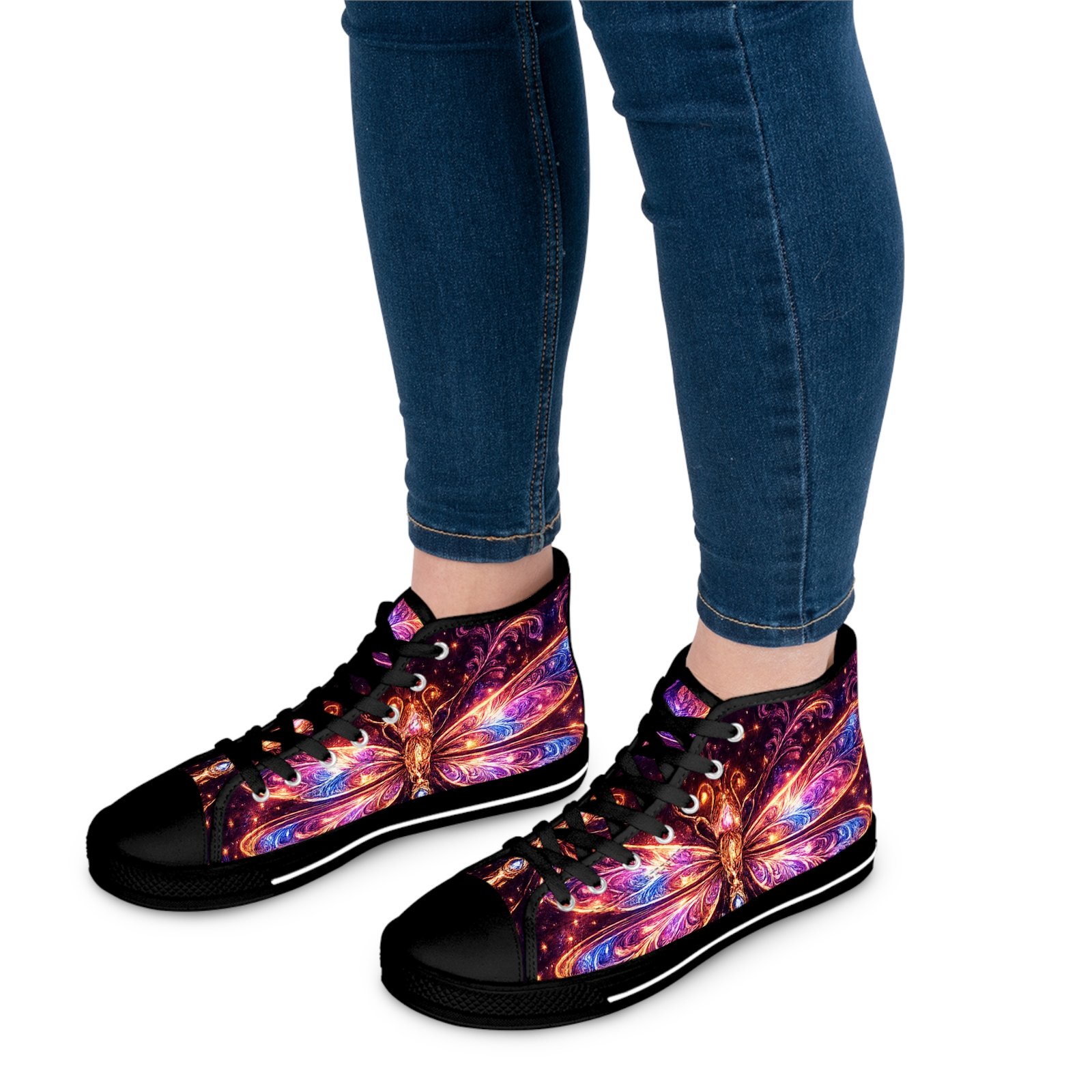 echoflame dragonfly women's high top sneakers echoflame dragonfly women's high top sneakers