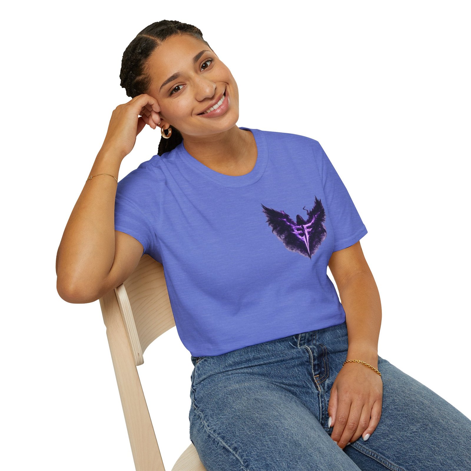 echoflame null seraph t shirt — purple fallen angel wings design echoflame null seraph t shirt — purple fallen angel wings design