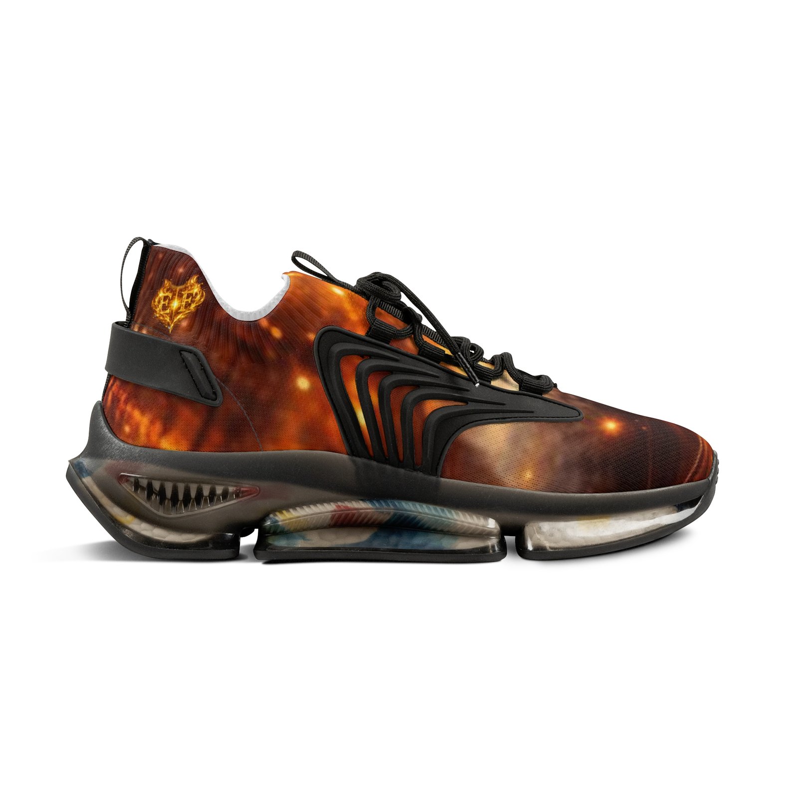 echoflame fiery galaxy print sneakers | mesh athletic shoes echoflame fiery galaxy print sneakers | mesh athletic shoes