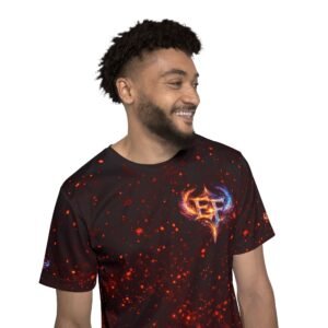 echoflame fiery logo sports jersey