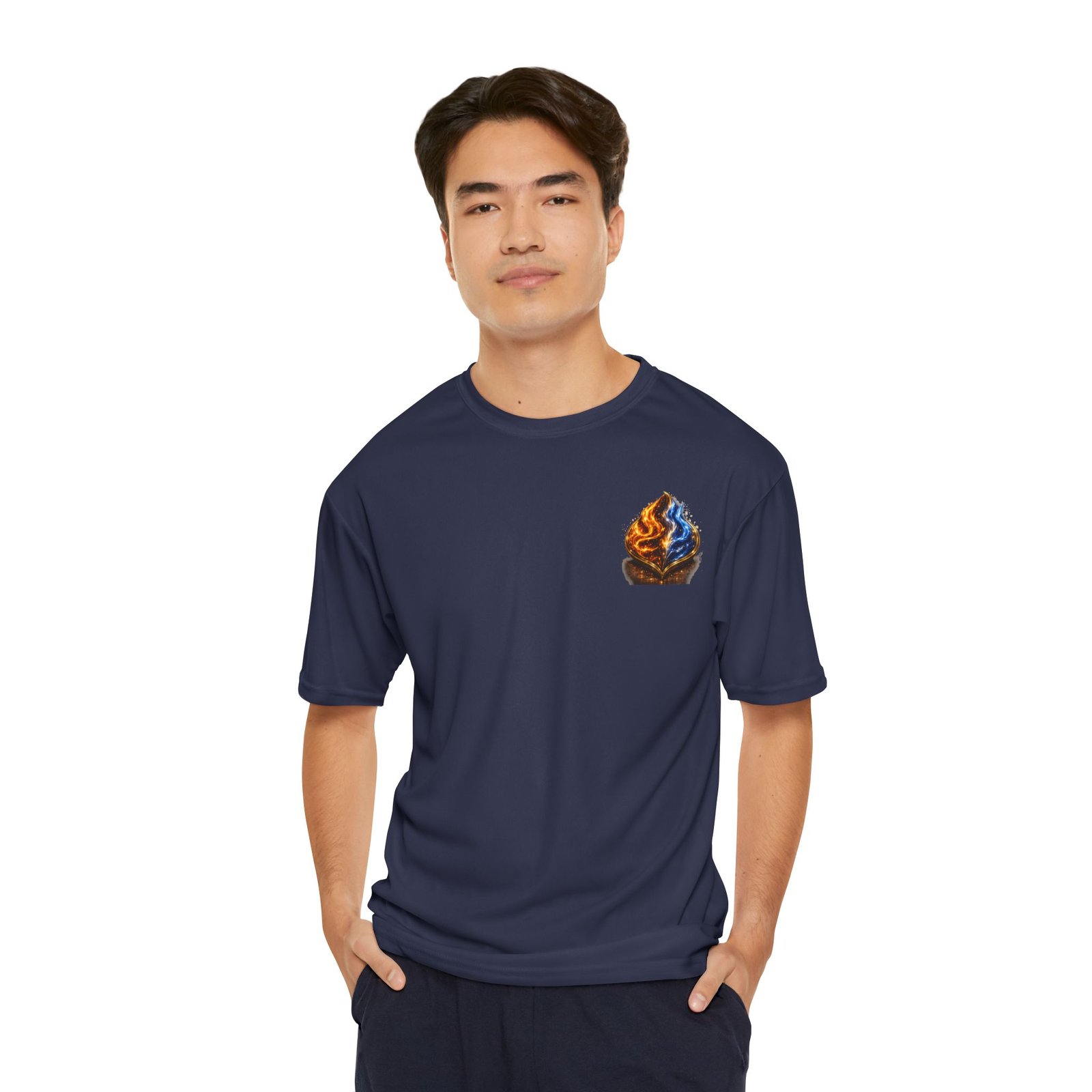 echoflame fire and ice flame graphic t shirt | small chest & upper back print echoflame fire and ice flame graphic t shirt | small chest & upper back print
