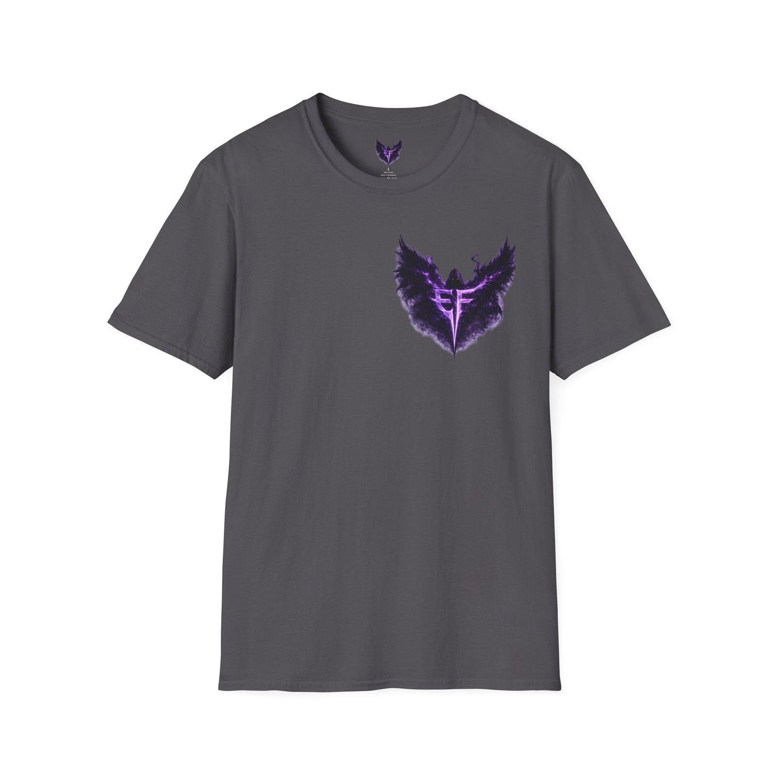 echoflame null seraph t shirt — purple fallen angel wings design echoflame null seraph t shirt — purple fallen angel wings design