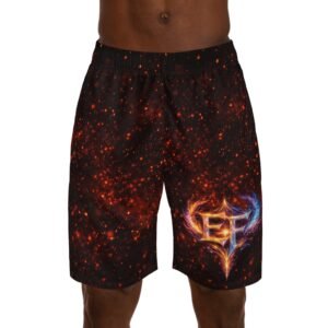 echoflame galaxy flame emblem jogger shorts