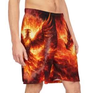 echoflame fiery basketball shorts | all over print