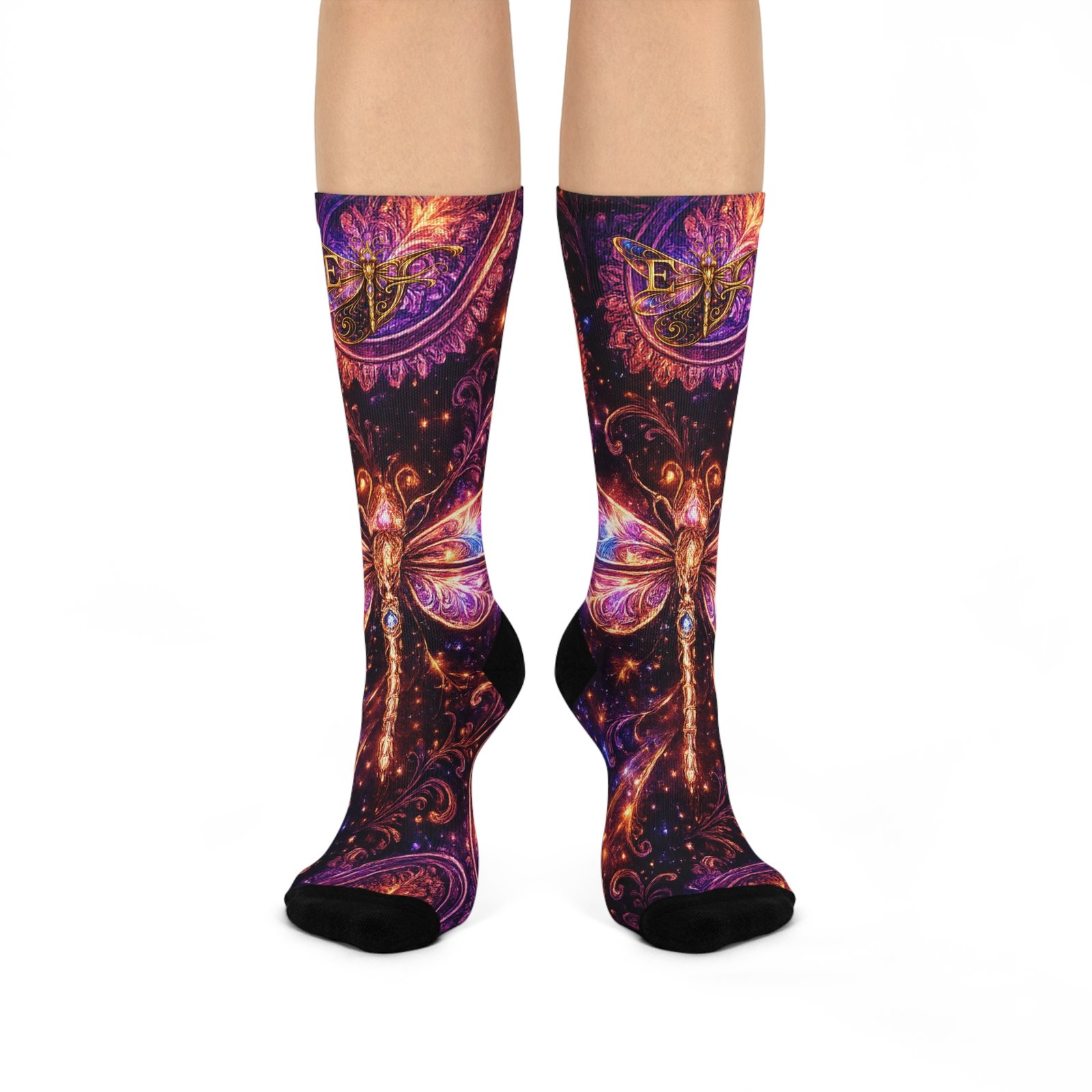 echoflalme mystic dragonfly cushioned crew socks echoflalme mystic dragonfly cushioned crew socks