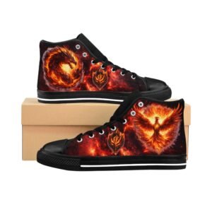 echoflame fiery phoenix high top sneakers dragon graphic shoes