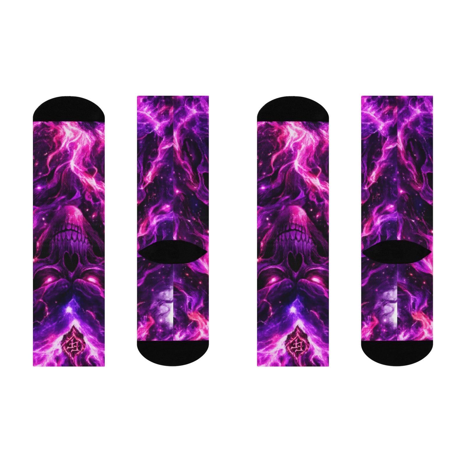 echoflame purple lightning skull cushioned crew socks | neon skull socks echoflame purple lightning skull cushioned crew socks | neon skull socks
