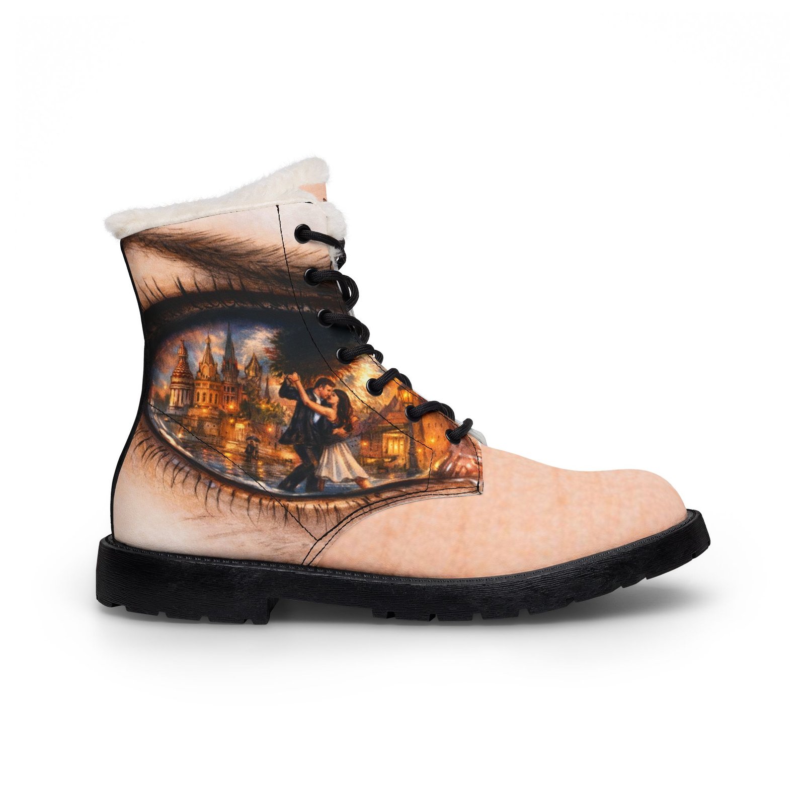 echoflame victorian couple dance boots | fur lined leather boots echoflame victorian couple dance boots | fur lined leather boots