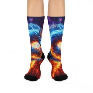 echoflame cosmic galaxy dragon crew socks