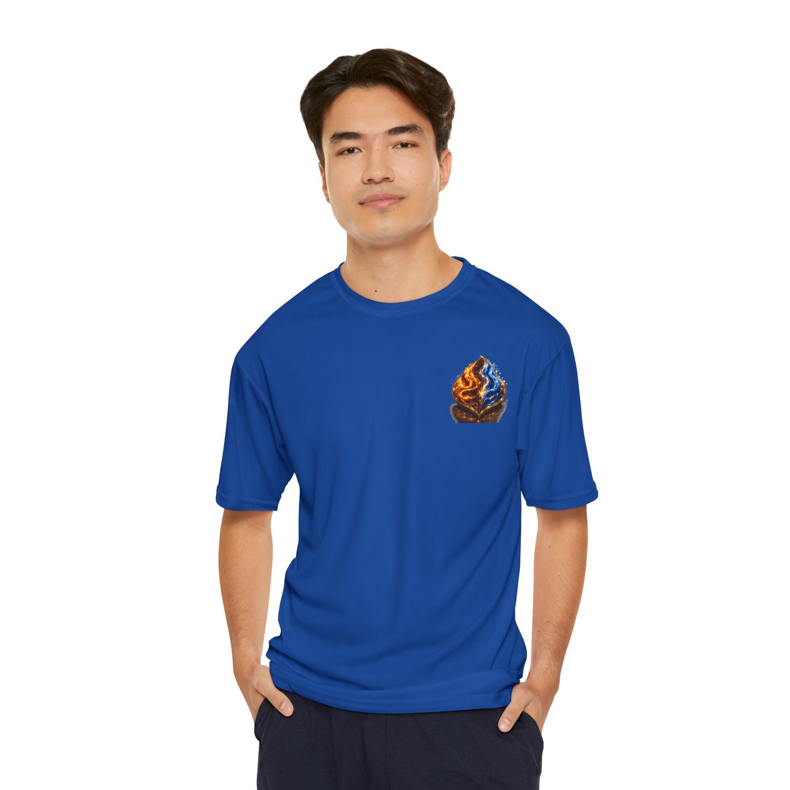 echoflame fire and ice flame graphic t shirt | small chest & upper back print echoflame fire and ice flame graphic t shirt | small chest & upper back print