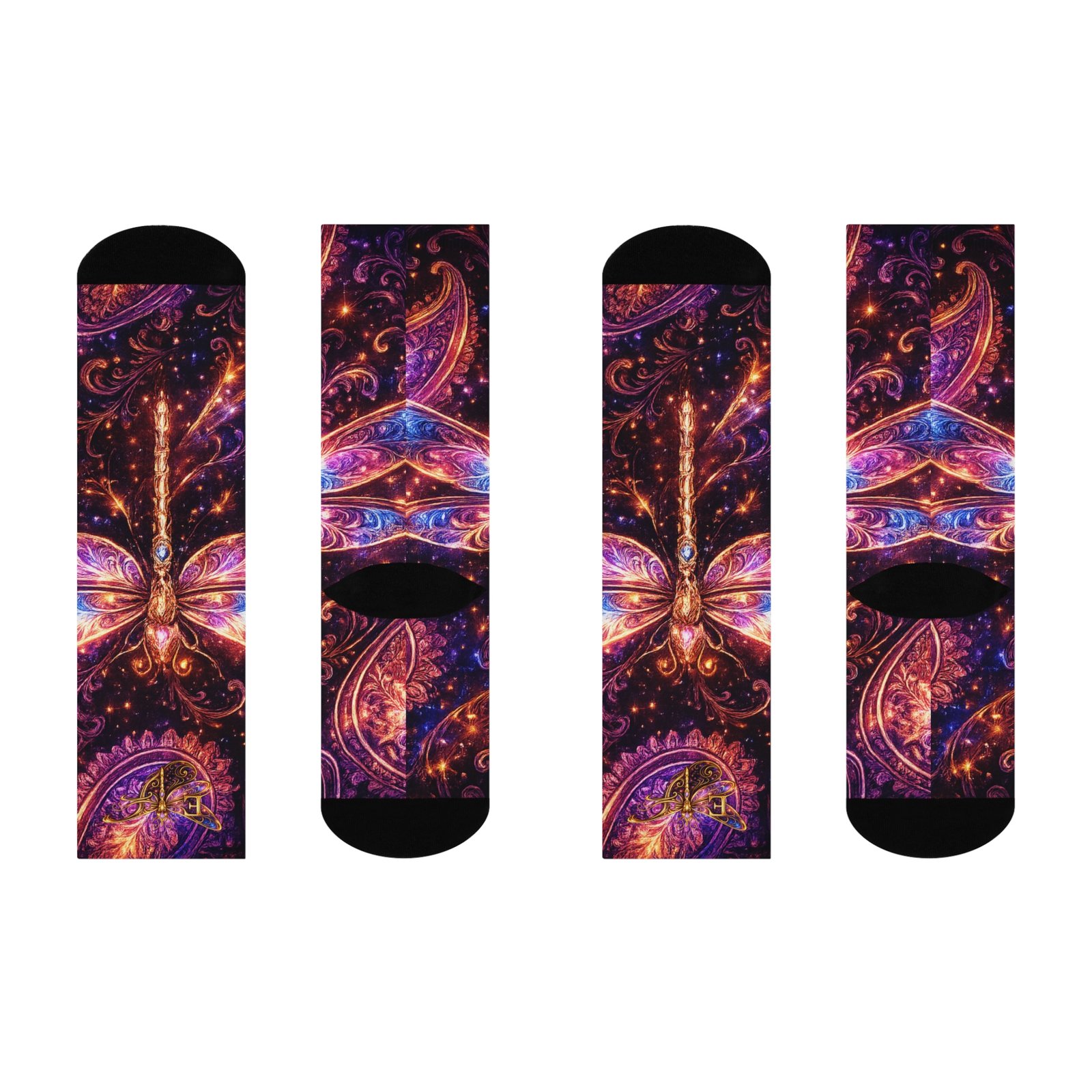 echoflalme mystic dragonfly cushioned crew socks echoflalme mystic dragonfly cushioned crew socks