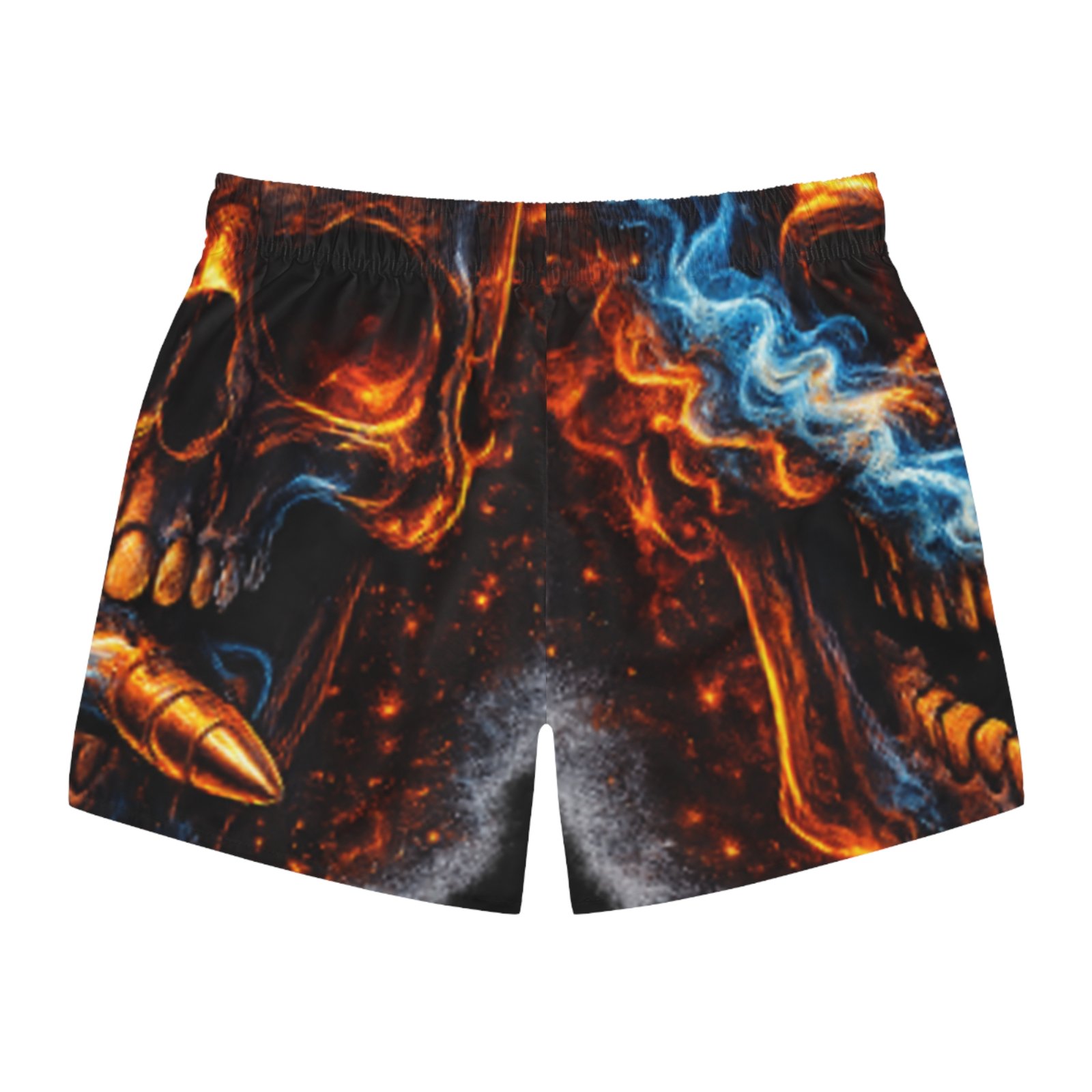 echoflame fiery skull flames swim trunks | all over print echoflame fiery skull flames swim trunks | all over print