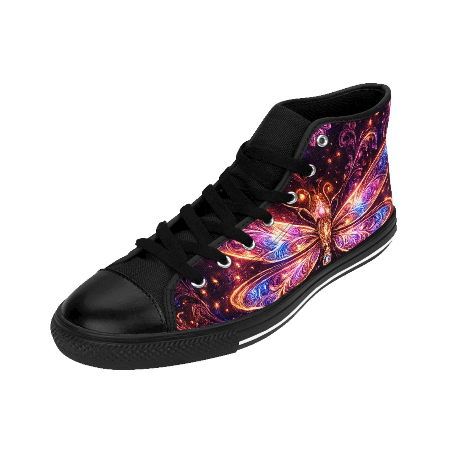 echoflame high top sneakers — purple fantasy dragonfly design echoflame high top sneakers — purple fantasy dragonfly design