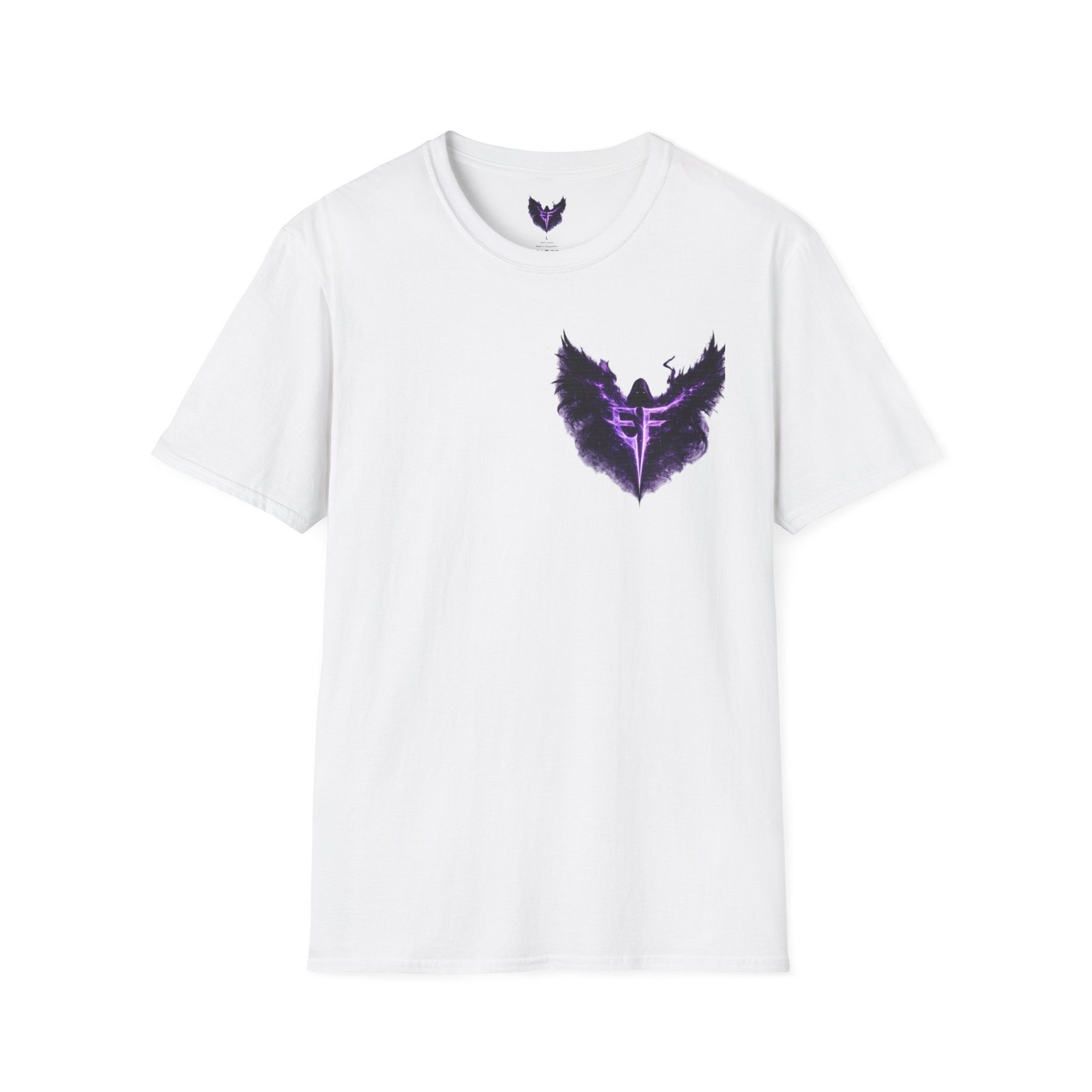 echoflame null seraph t shirt — purple fallen angel wings design echoflame null seraph t shirt — purple fallen angel wings design