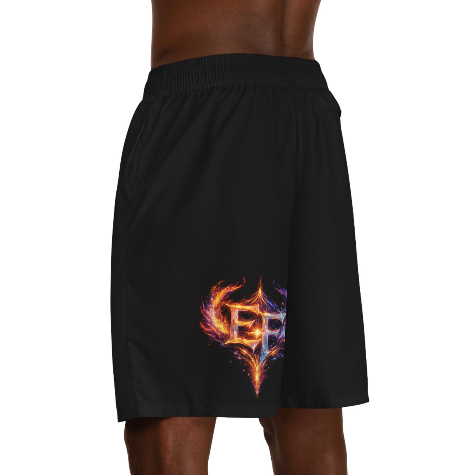 echoflame men's jogger shorts — fiery emblem athletic shorts echoflame men's jogger shorts — fiery emblem athletic shorts