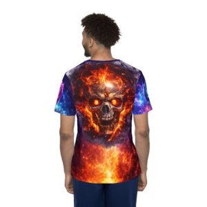 echoflame flaming skull galaxy men sports jersey