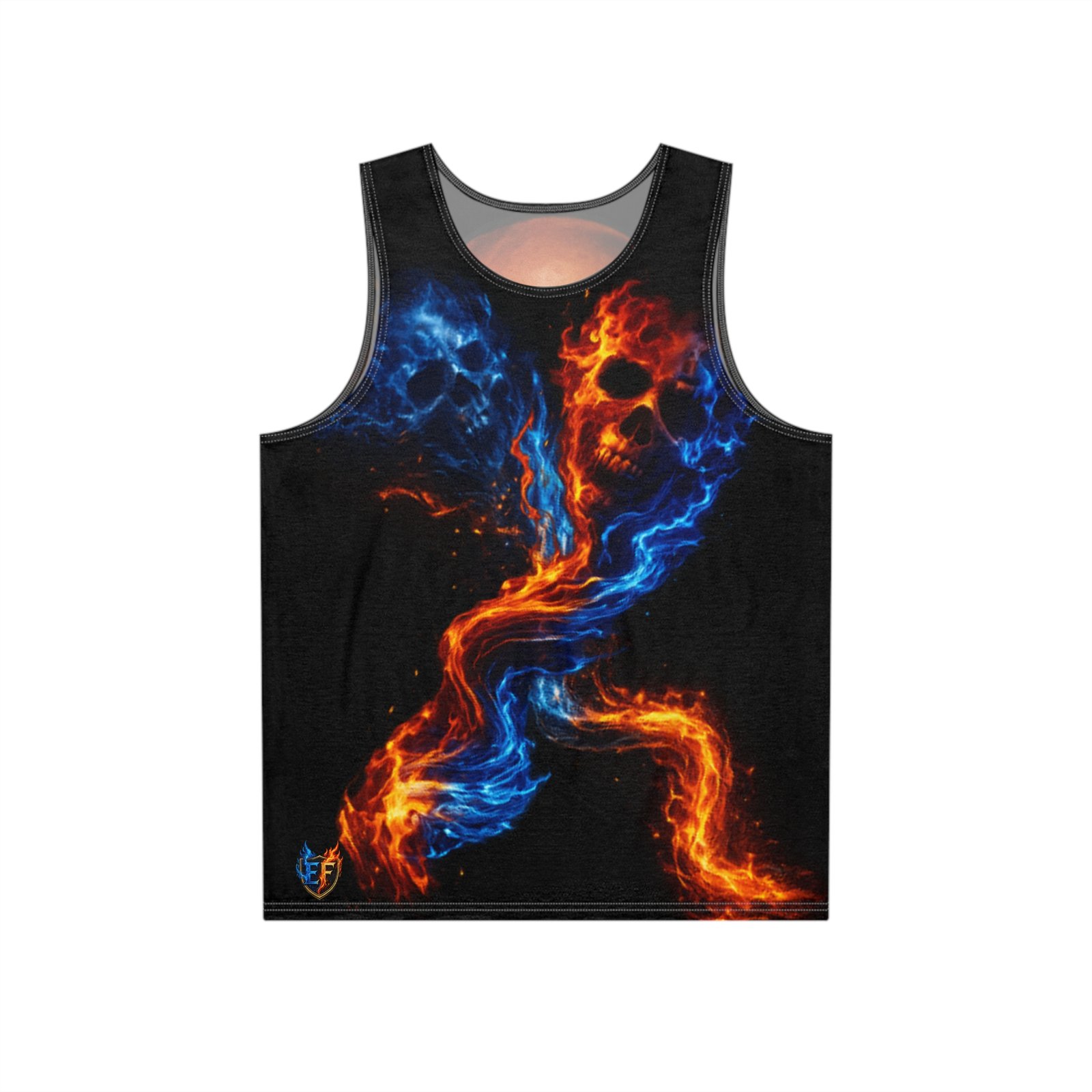 echoflame smoking skull tank | all over print echoflame smoking skull tank | all over print