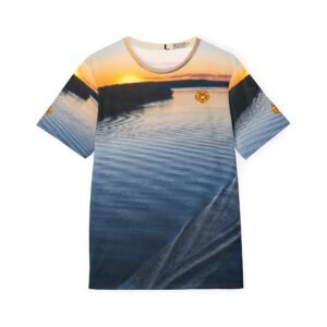 echoflame sunset lake waterscape jersey | all over print sports shirt