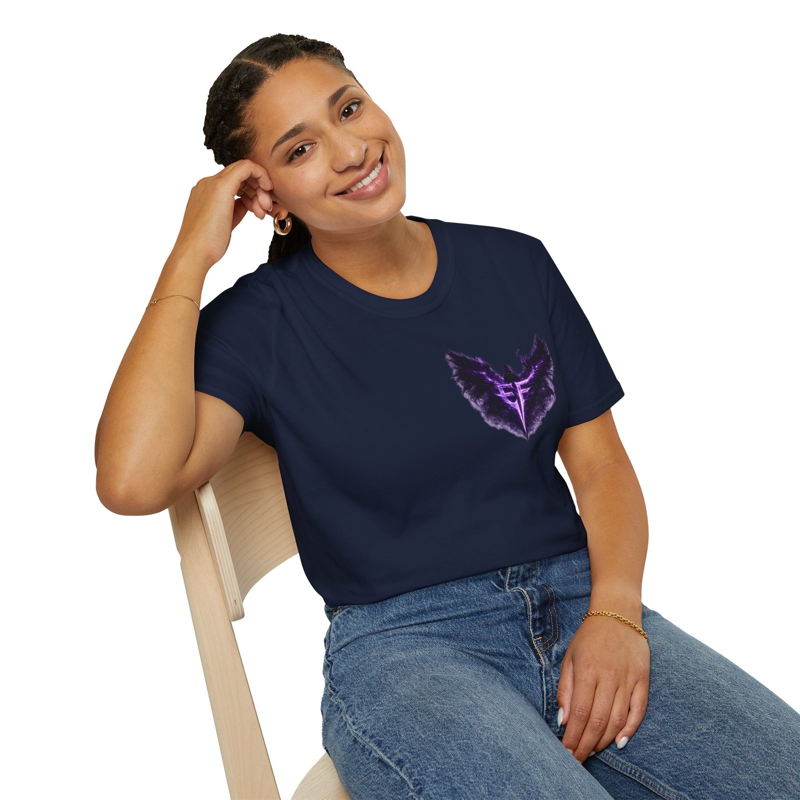 echoflame null seraph t shirt — purple fallen angel wings design echoflame null seraph t shirt — purple fallen angel wings design