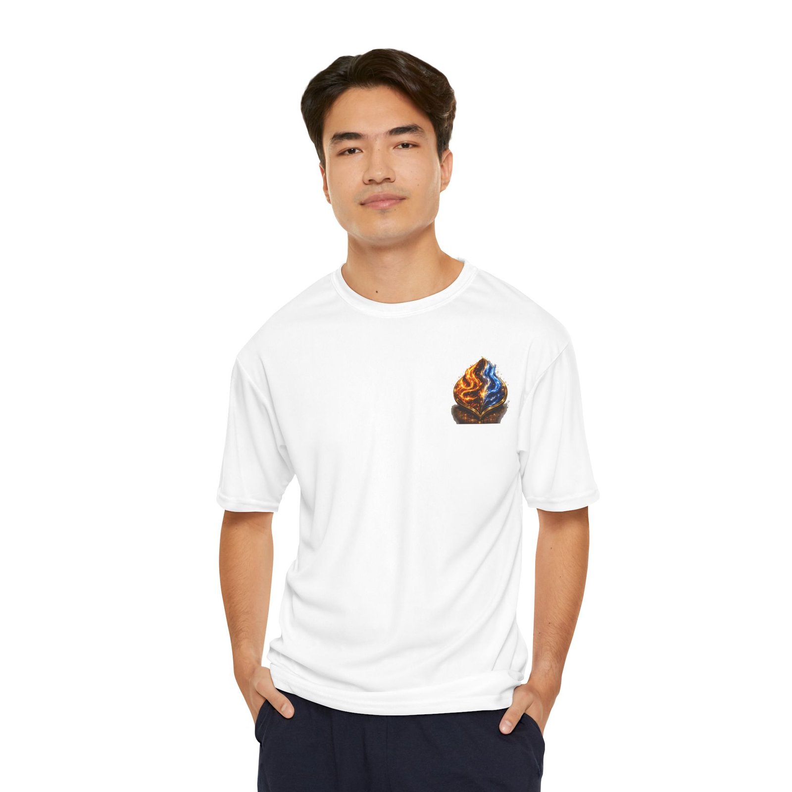 echoflame fire and ice flame graphic t shirt | small chest & upper back print echoflame fire and ice flame graphic t shirt | small chest & upper back print
