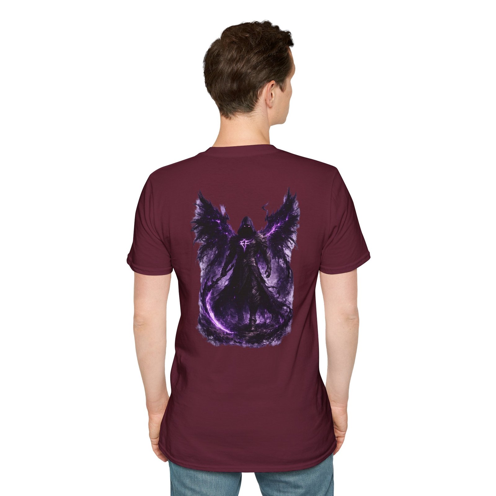 echoflame null seraph t shirt — purple fallen angel wings design echoflame null seraph t shirt — purple fallen angel wings design