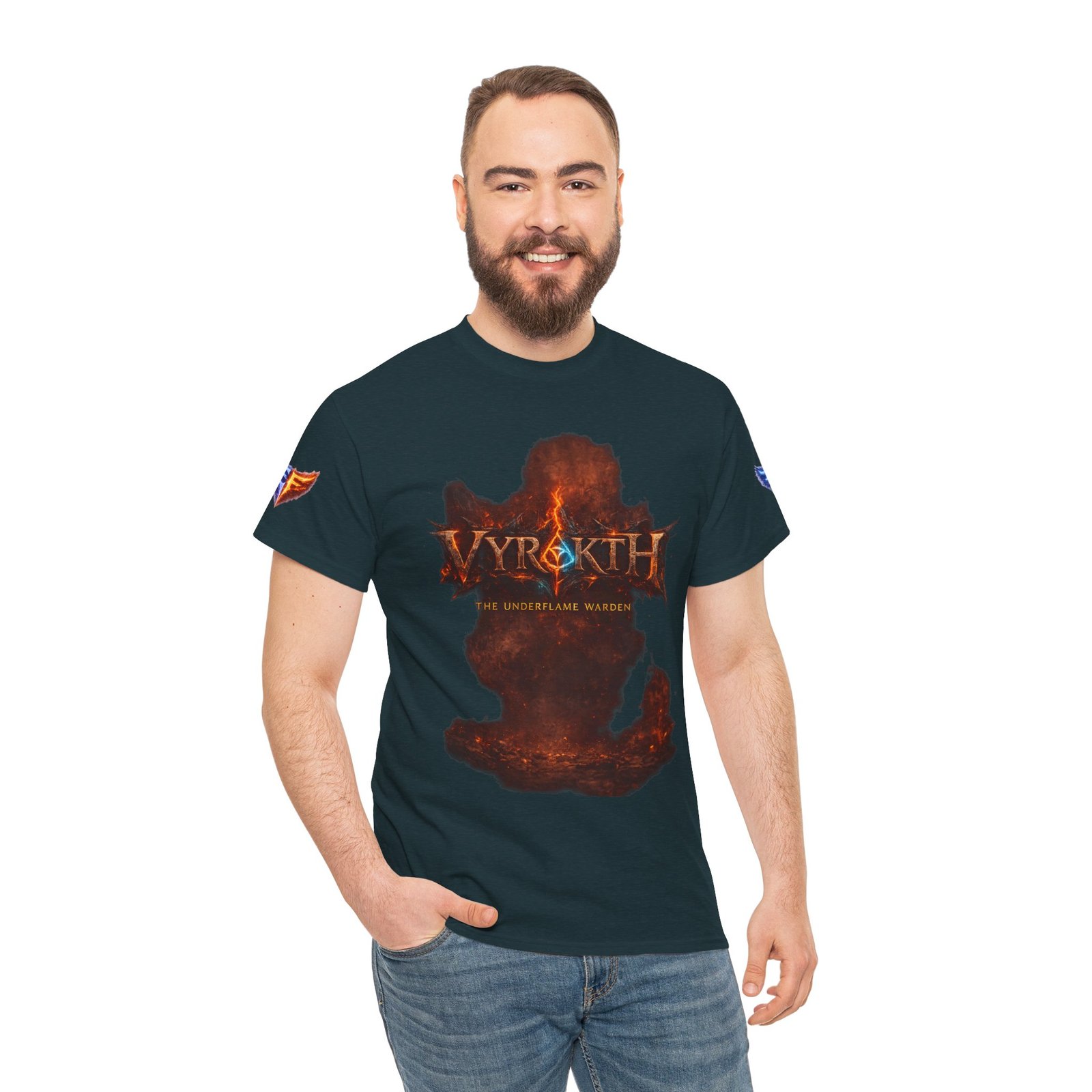 echoflame vyrakth dragon silhouette tee — vyrakth fantasy dragon graphic t shirt echoflame vyrakth dragon silhouette tee — vyrakth fantasy dragon graphic t shirt