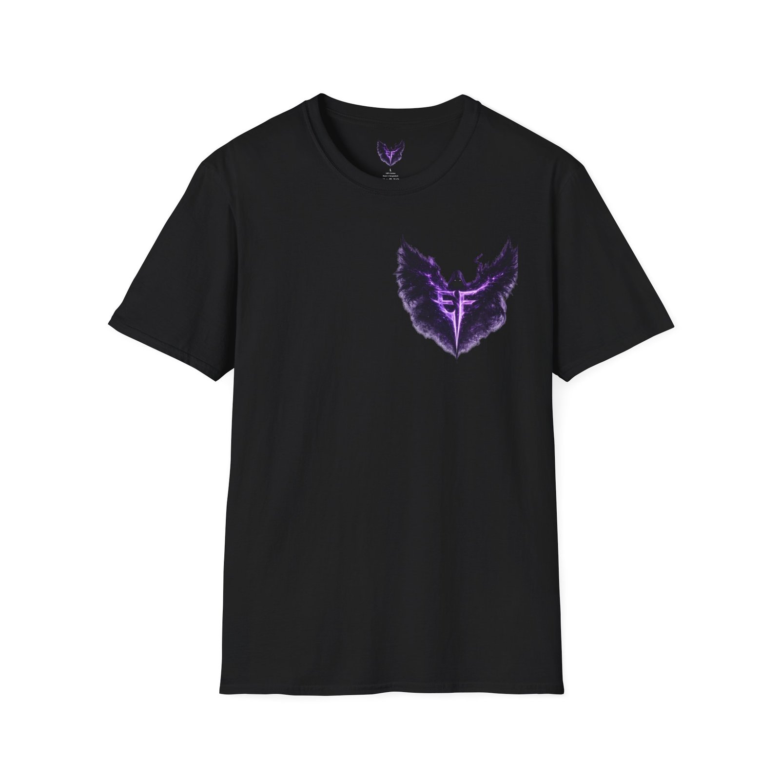echoflame null seraph t shirt — purple fallen angel wings design echoflame null seraph t shirt — purple fallen angel wings design