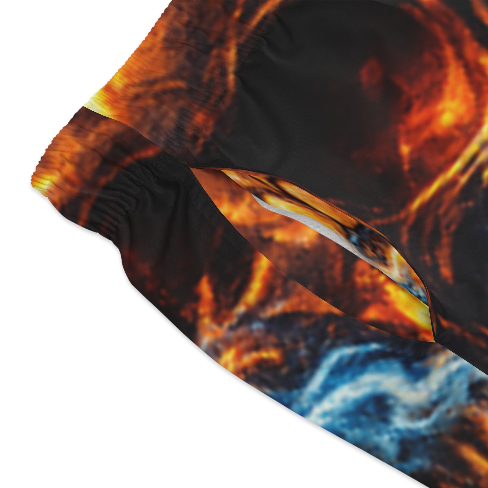 echoflame fiery skull flames swim trunks | all over print echoflame fiery skull flames swim trunks | all over print