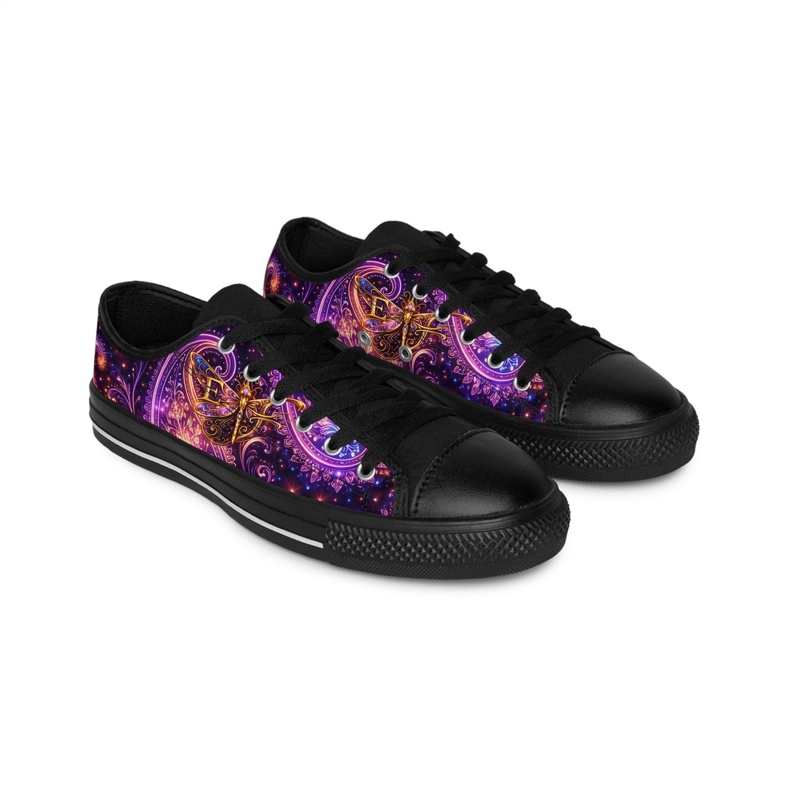 echoflame draonfly galaxy sneakers — women's low top shoes echoflame draonfly galaxy sneakers — women's low top shoes
