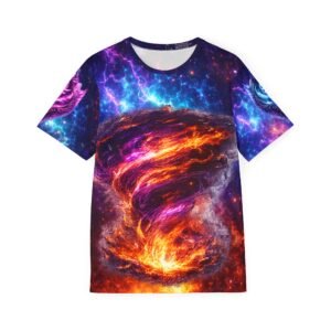 echoflame flaming skull galaxy men sports jersey
