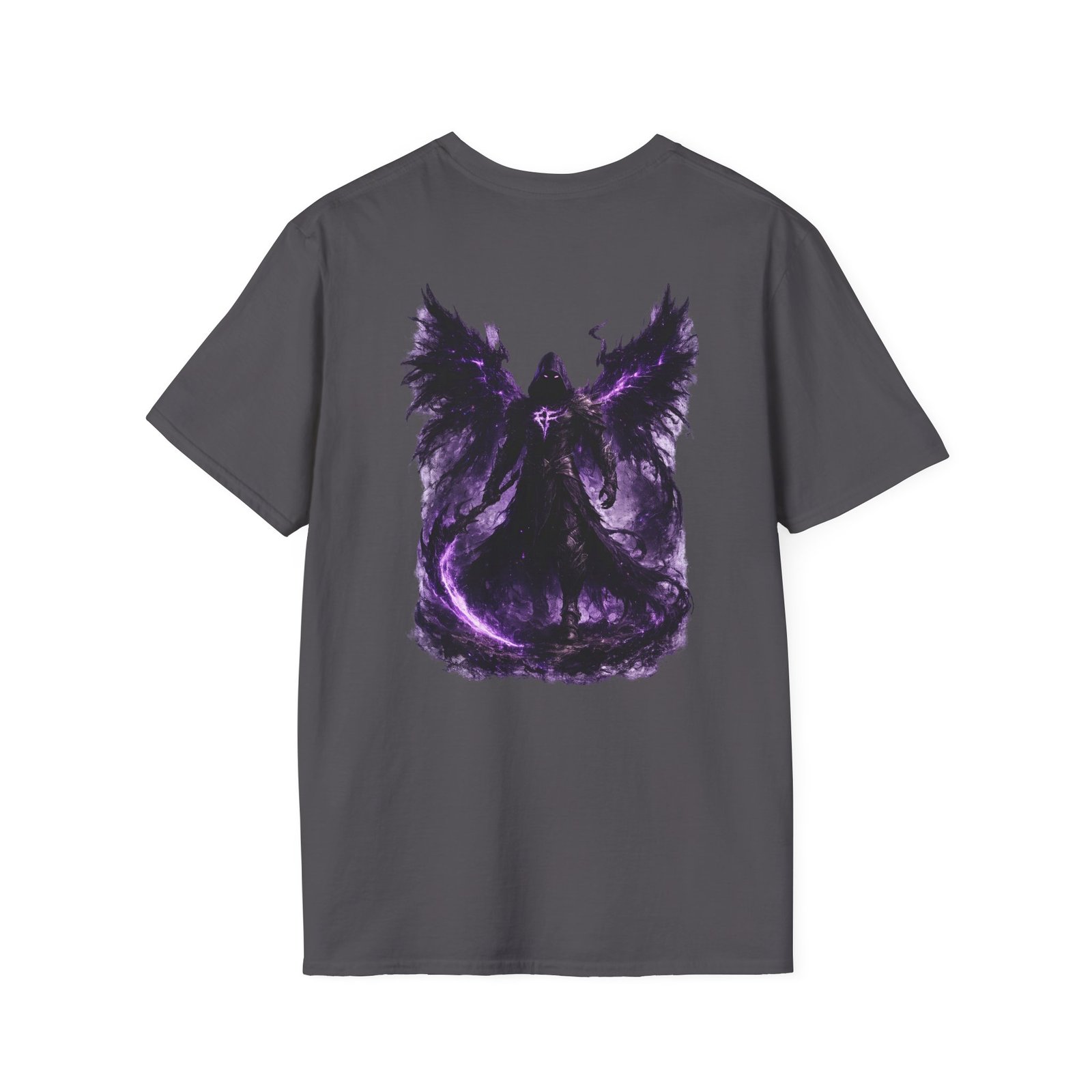 echoflame null seraph t shirt — purple fallen angel wings design echoflame null seraph t shirt — purple fallen angel wings design