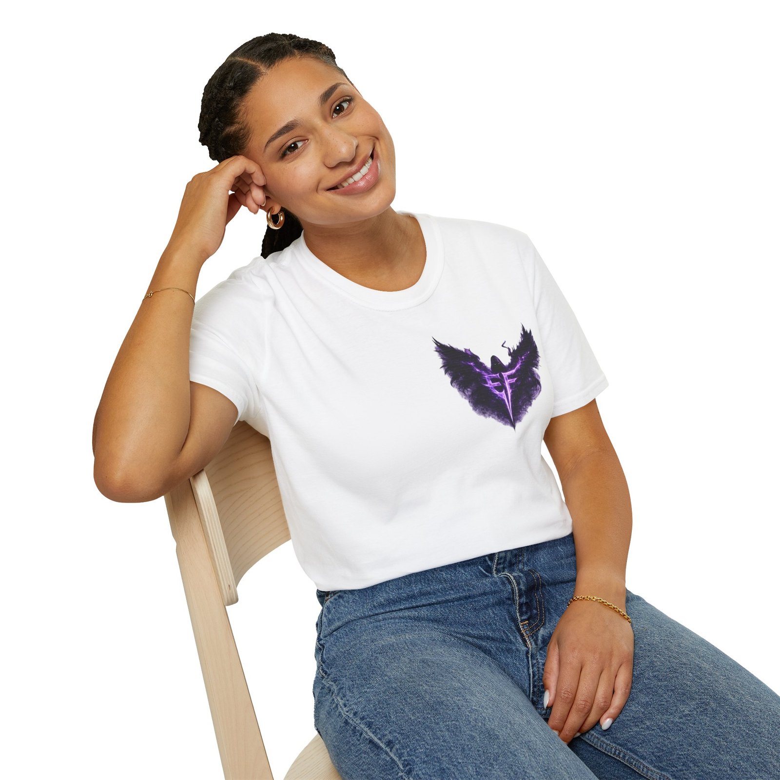echoflame null seraph t shirt — purple fallen angel wings design echoflame null seraph t shirt — purple fallen angel wings design