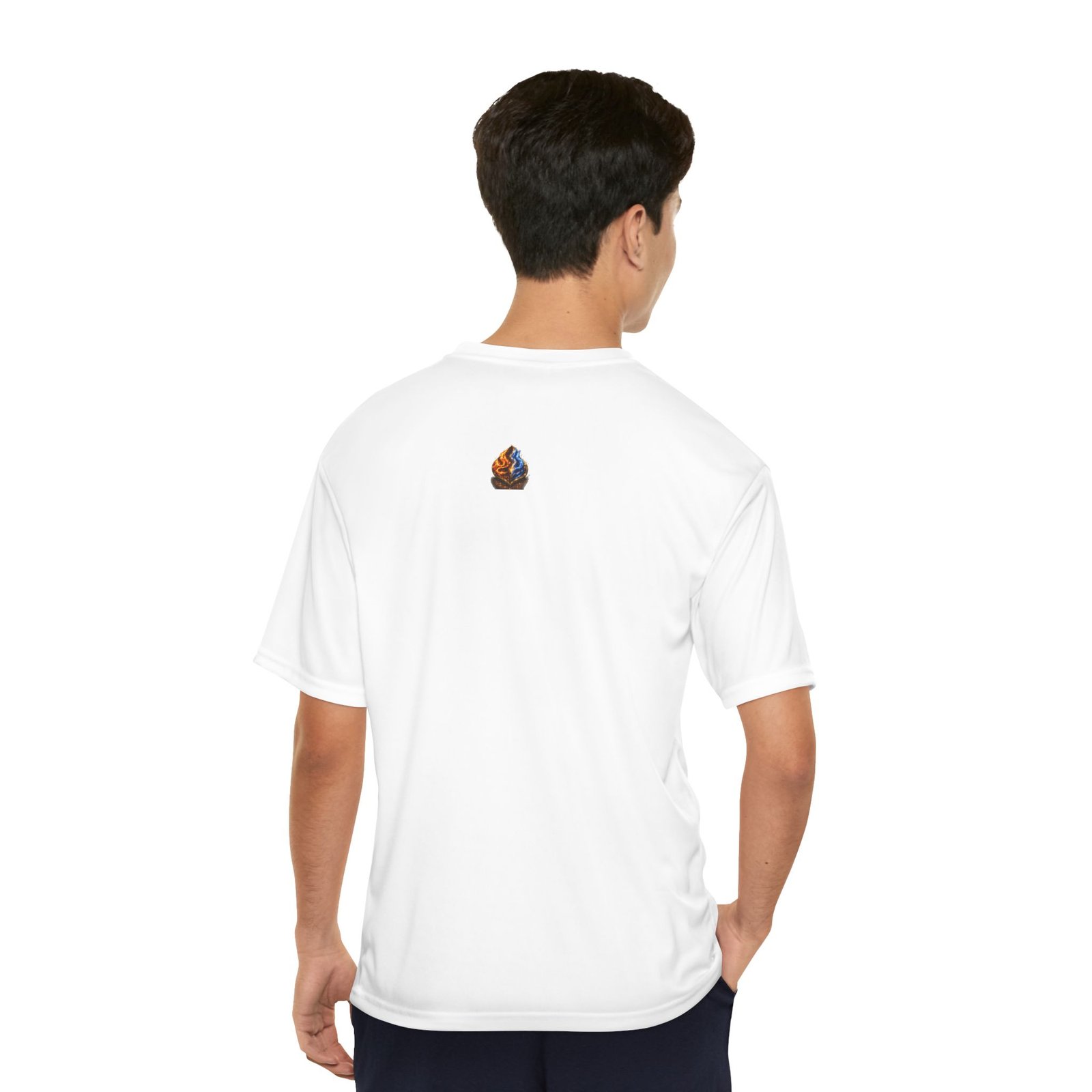 echoflame fire and ice flame graphic t shirt | small chest & upper back print echoflame fire and ice flame graphic t shirt | small chest & upper back print