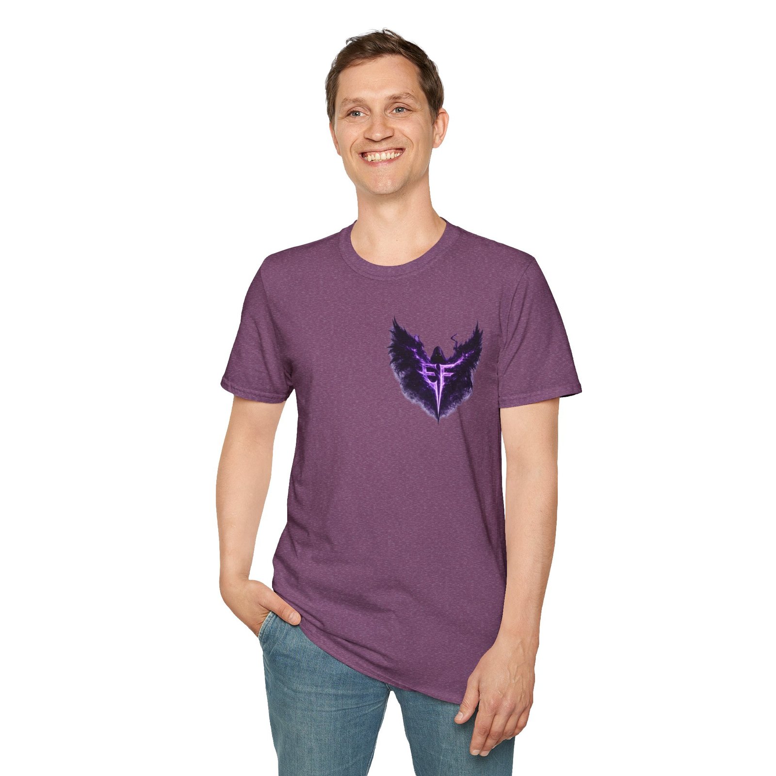 echoflame null seraph t shirt — purple fallen angel wings design echoflame null seraph t shirt — purple fallen angel wings design