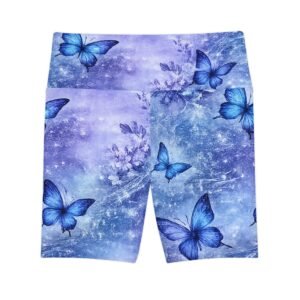echoflame blue butterfly workout shorts women yoga and gym athletic shorts aesthetic activewear