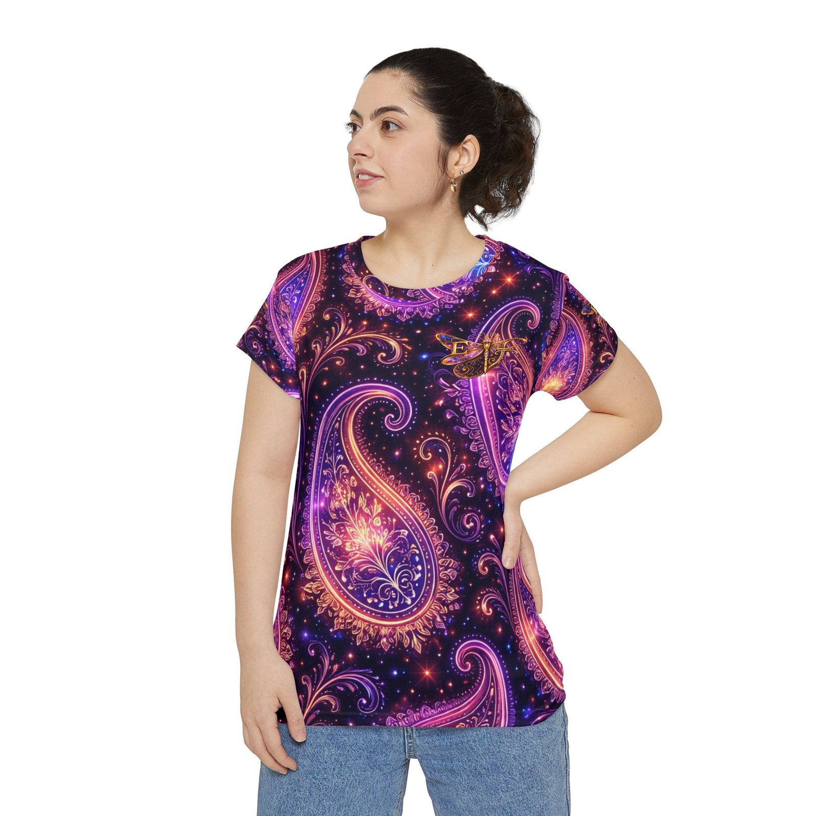 echoflame paisley dragonfly women's tee echoflame paisley dragonfly women's tee