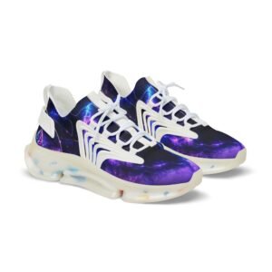 echoflame galaxy mesh sneakers — men’s breathable athletic shoes with purple nebula design