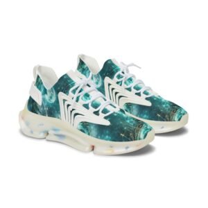 echoflame teal marble wave sneakers | mesh sneakers