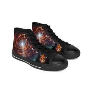 echoflame spiral galaxy swirl sneakers | cosmic space high top shoes