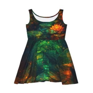echoflame lotus night dress – green floral fairy