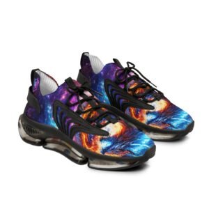 echoflame galaxy nebula dragon men's mesh sneakers | space swirl athletic shoes