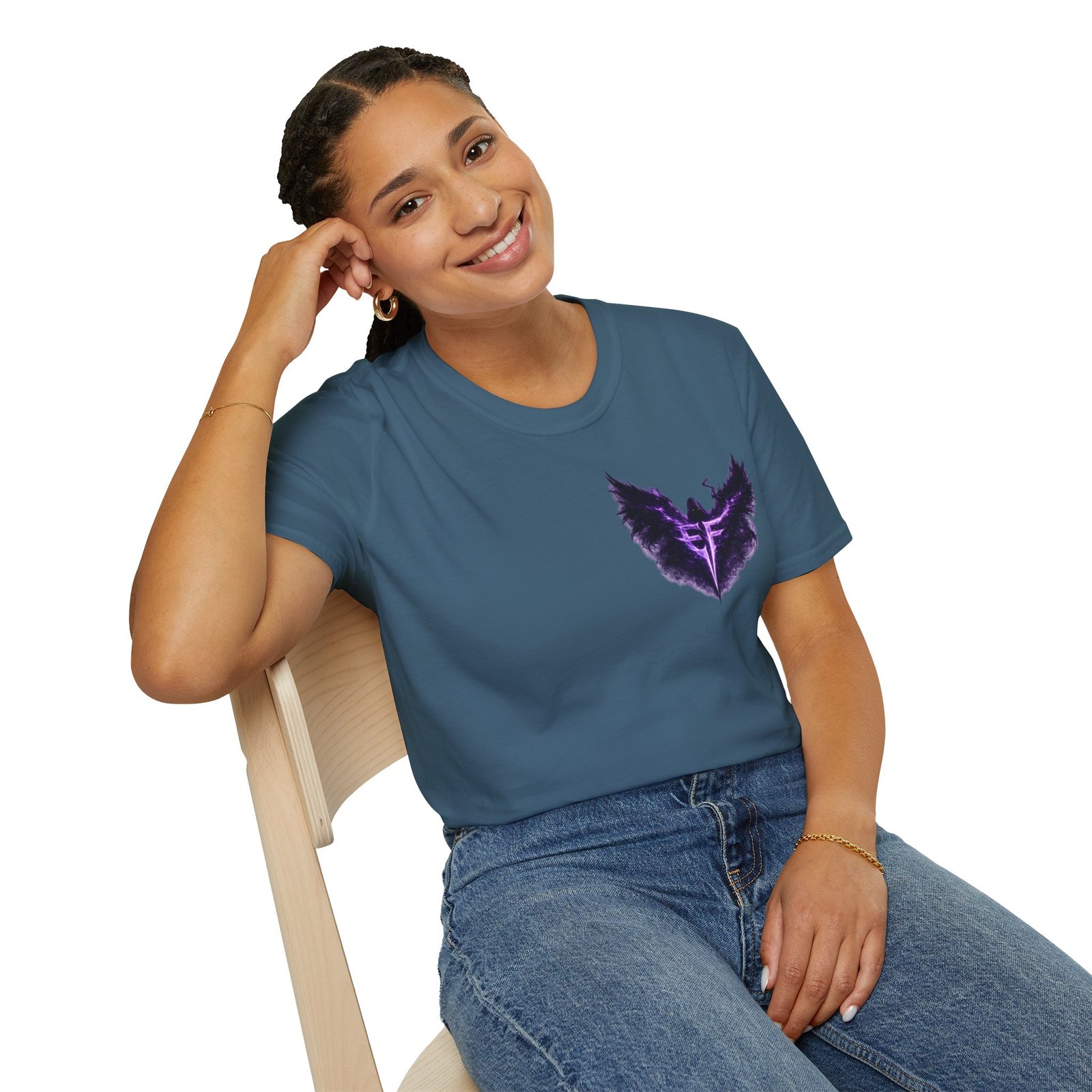 echoflame null seraph t shirt — purple fallen angel wings design echoflame null seraph t shirt — purple fallen angel wings design