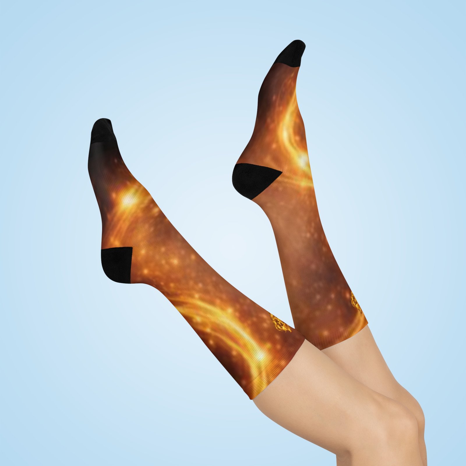 echoflame golden galaxy swirl cushioned crew socks | space nebula socks echoflame golden galaxy swirl cushioned crew socks | space nebula socks