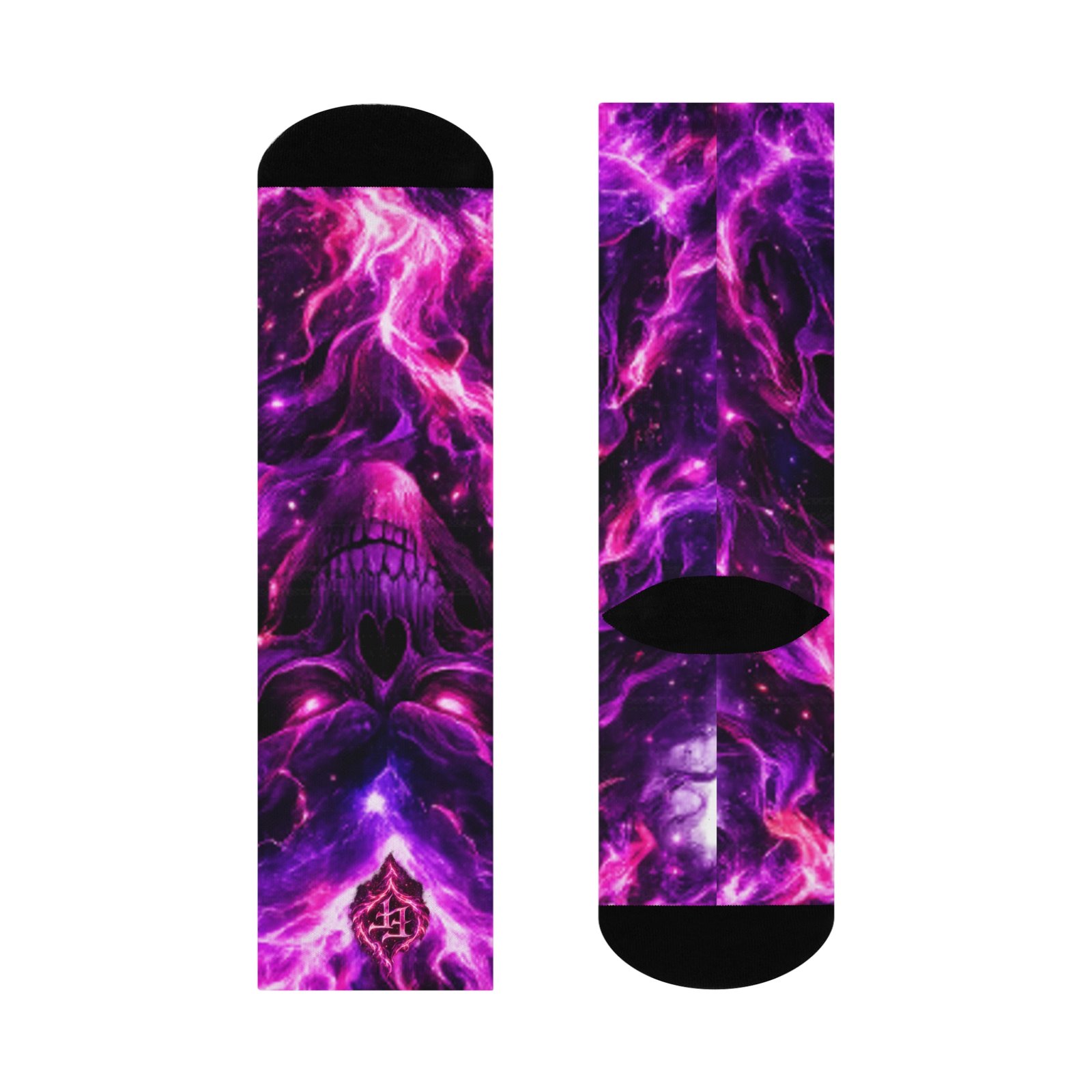 echoflame purple lightning skull cushioned crew socks | neon skull socks echoflame purple lightning skull cushioned crew socks | neon skull socks