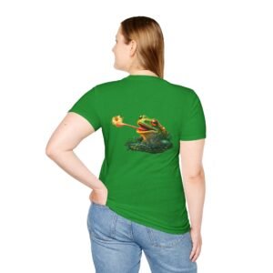 echoflame frog & firefly t shirt — whimsical nature graphic tee