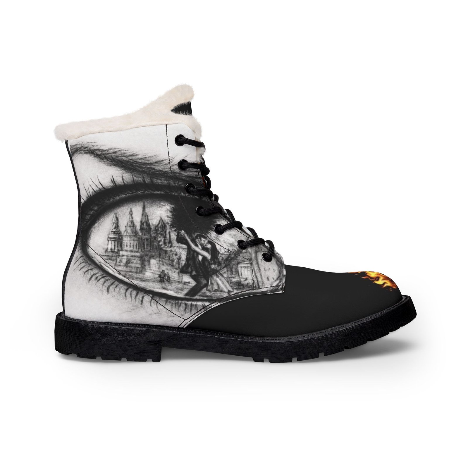 echoflame victorian couple dance boots | fur lined leather boots echoflame victorian couple dance boots | fur lined leather boots