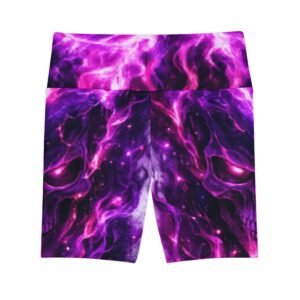 echoflame purple cosmic skull shorts | workout shorts