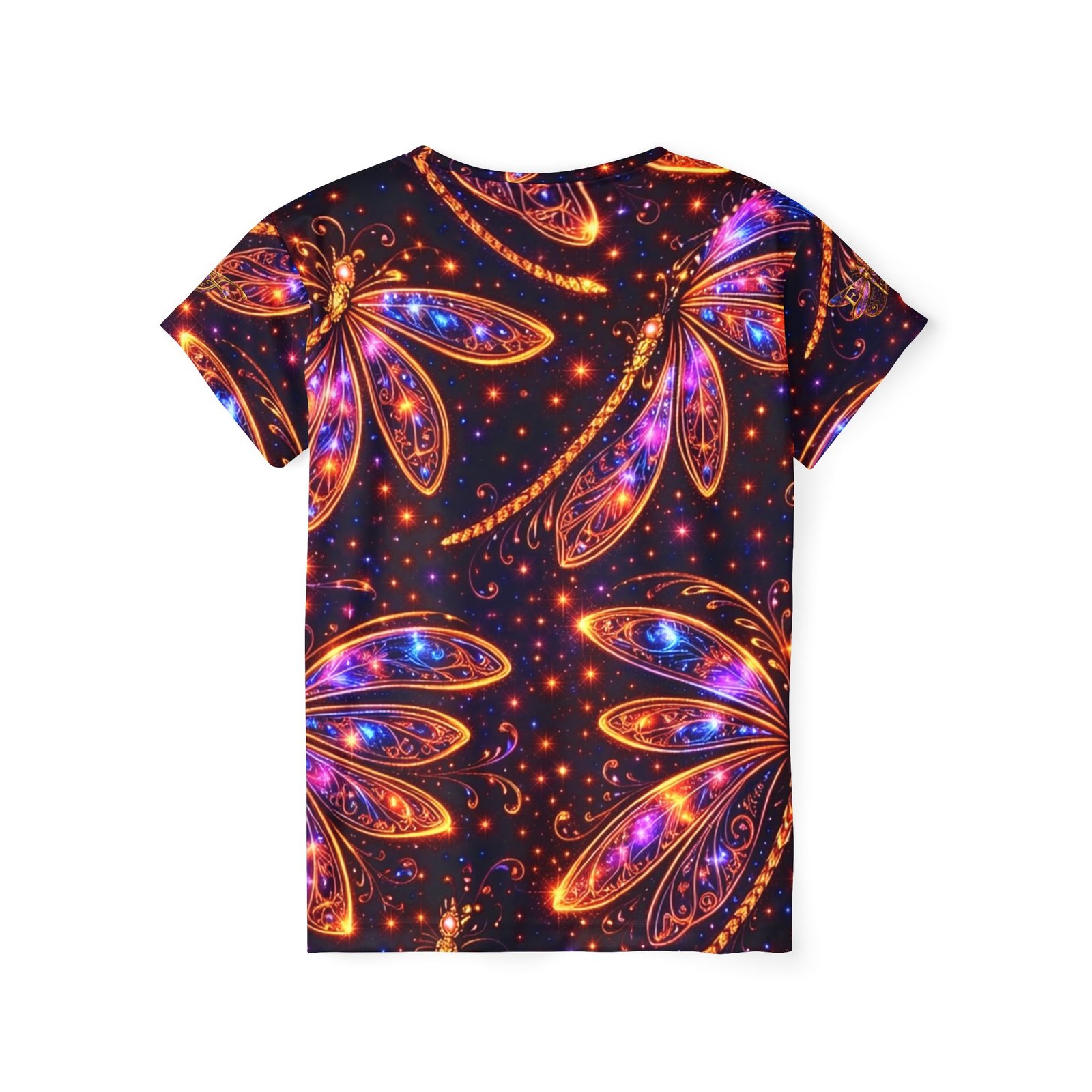 echoflame dragonfly galaxy women’s sports jersey — vibrant neon dragonfly all over print echoflame dragonfly galaxy women’s sports jersey — vibrant neon dragonfly all over print
