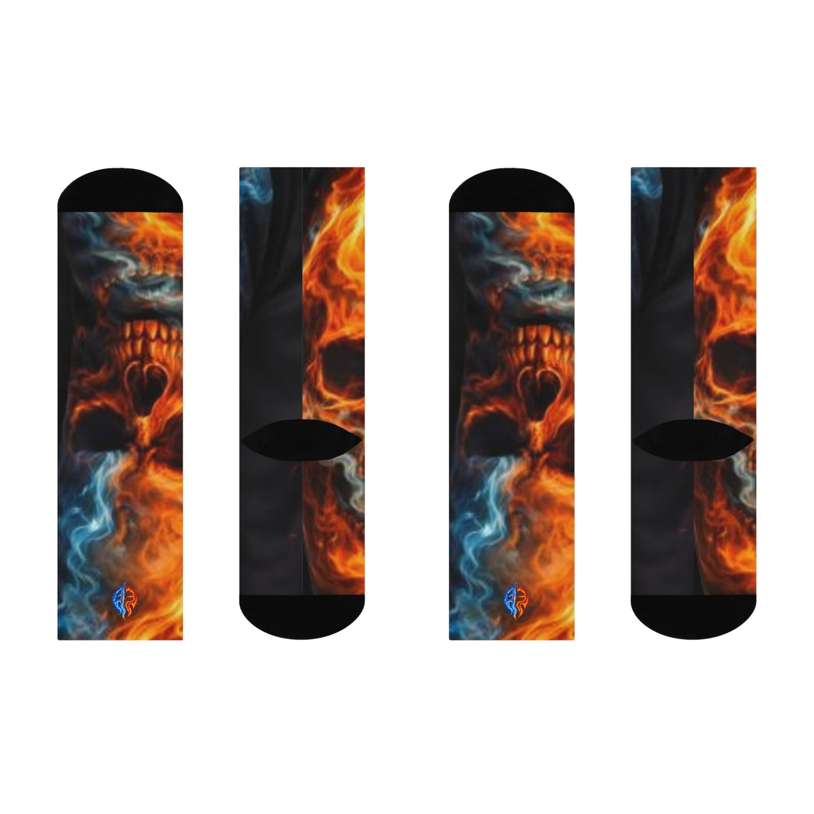 echoflame flaming skull socks | fire and smoke crew socks echoflame flaming skull socks | fire and smoke crew socks