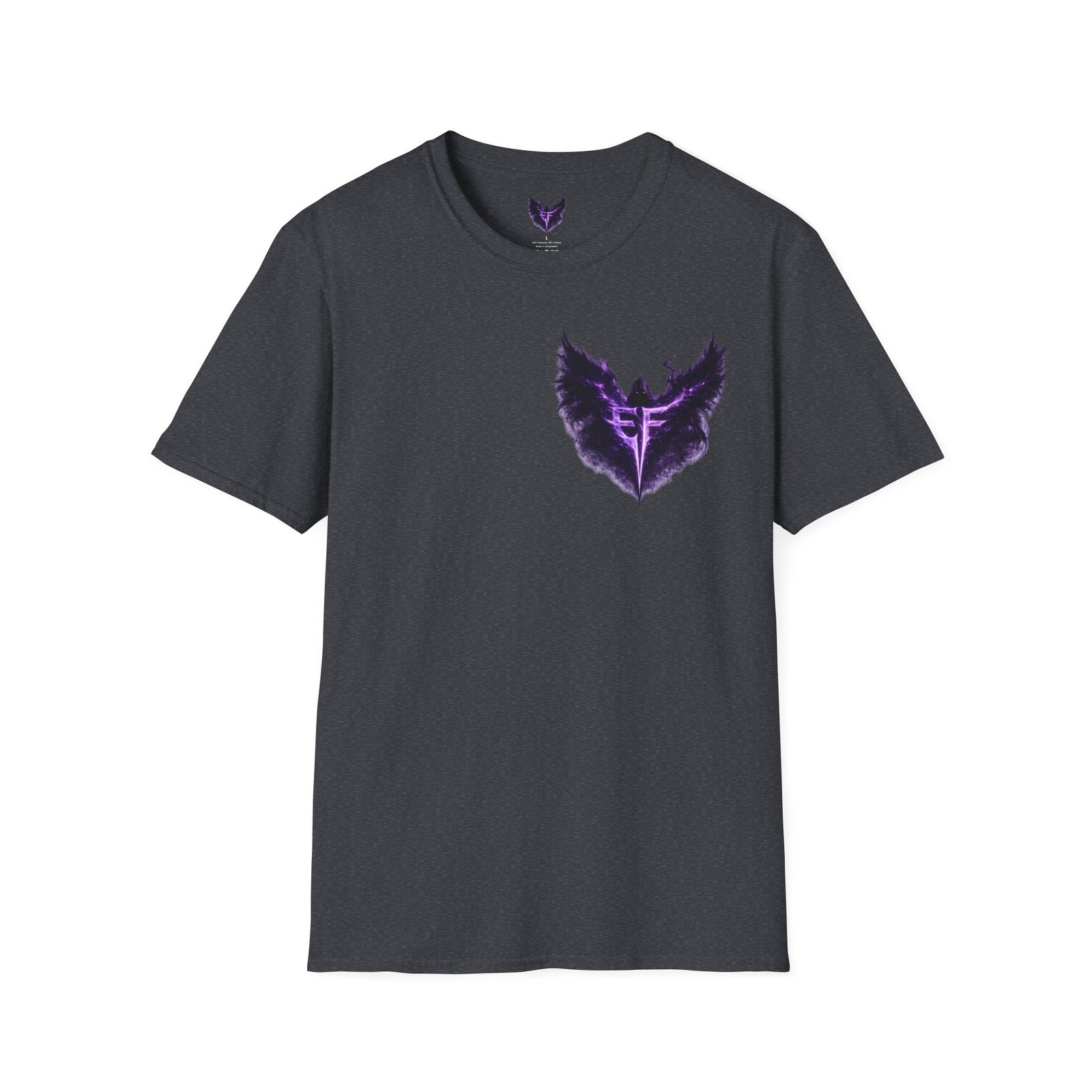 echoflame null seraph t shirt — purple fallen angel wings design echoflame null seraph t shirt — purple fallen angel wings design